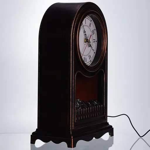 Декоративний новорічний світильник камін-годинник Yiwu з LED-підсвіткою USB CR-3-5  - фото 4