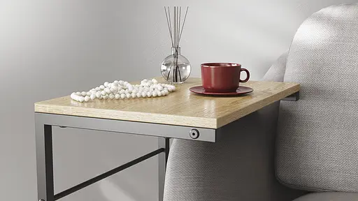 Столик Терри Ferrum-decor 650x440x330 Черный металл ДСП Дуб Сонома 16 мм (FRD-104651) - фото 6