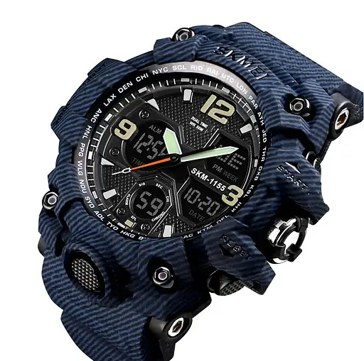 Чоловічий годинник Skmei Hamlet 1155 Синій джинс - фото 2