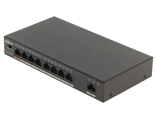 Коммутатор POE Dahua DHPFS3009-8ET1GT-96 8xPoE(100M) + 1xRJ45(1000M) - фото 2