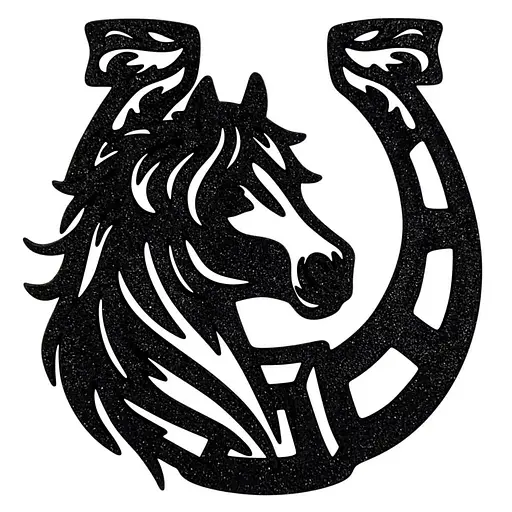 Елочная игрушка MIS LT Лошадь-подкова 11х11х0,5 см черный - фото 1