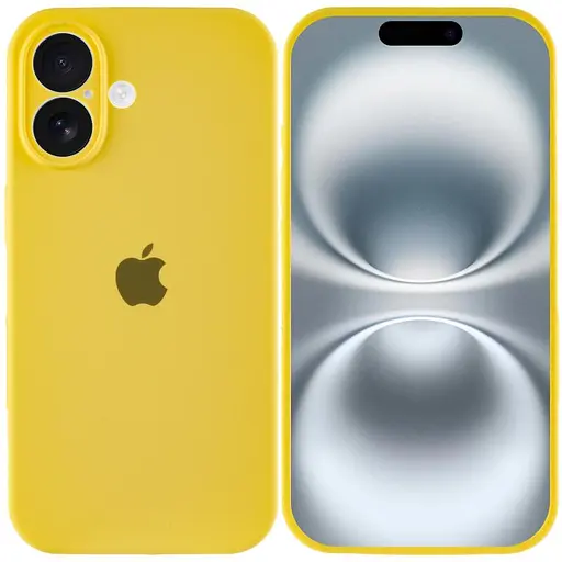 Чохол Epik Silicone Case Full Camera Protective AA для Apple iPhone 16, 6.1 Жовтий/Yellow - фото 3