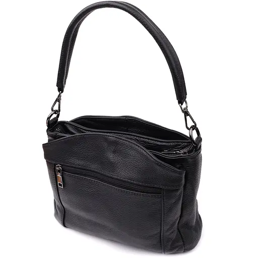 Сумка на плече з натуральної шкіри для жінок Vintage 22х18х11 см 000315855 - фото 2