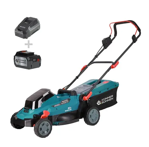 Газонокосарка акумуляторна Konner & Sohnen з АКБ та ЗП KS 33LM-20V set - фото 2