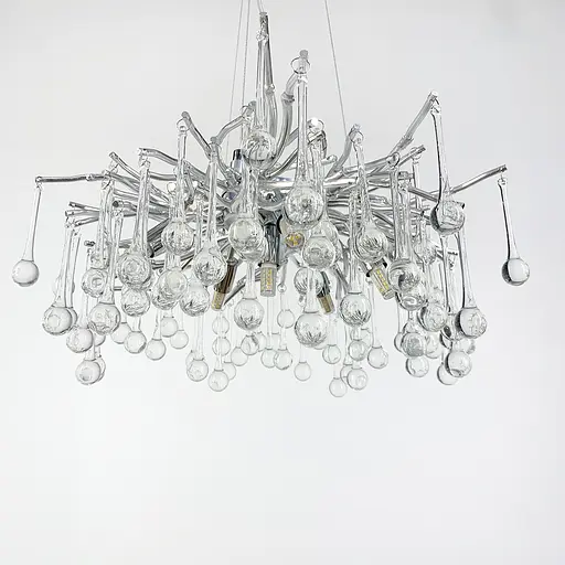 Люстра в корпусе хром со стеклянными подвесами Ø 60 см Ст. Y 69/D600 CH | Line F - фото 3