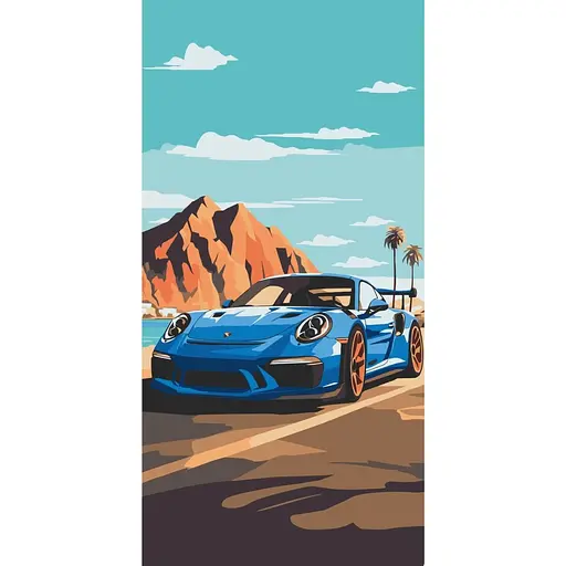 Картина по номерам "Sports car" 12503-AC 40x80 см