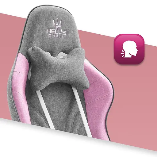 Компьютерное кресло Hell's Rainbow Pink-Gray тканина - фото 8