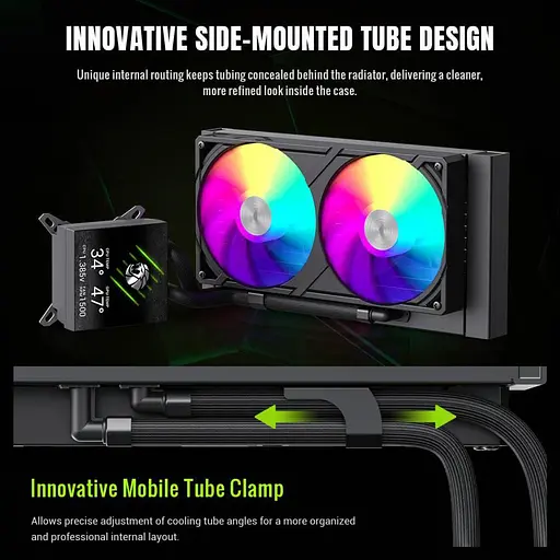 СВО GameMax Glacier 240 LCD Black (GLACIER 240 LCD BK) - фото 11