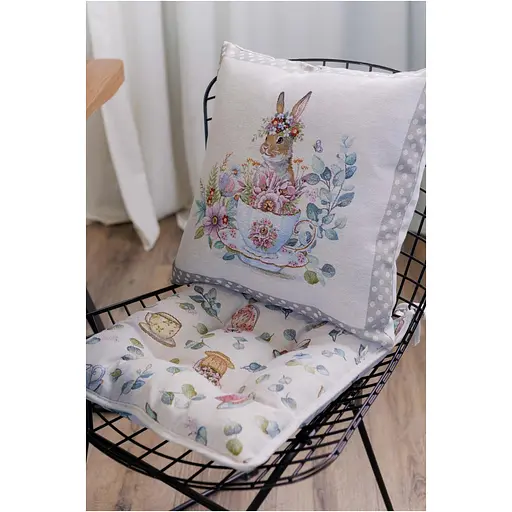 Наволочка гобеленовая Прованс Очарование Заяц 45х45 см (44278) - фото 7
