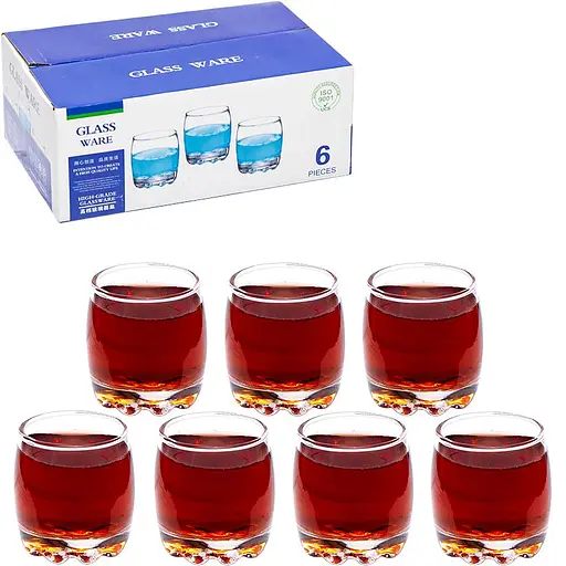 Чарка скло 6 шт. пузата 70 мл 3503-2