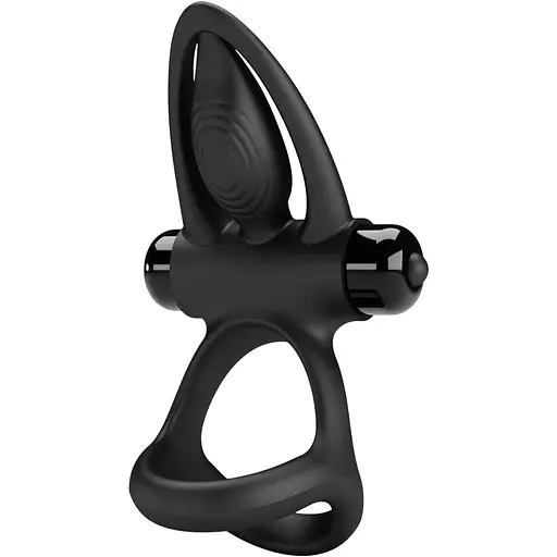 Эрекционное кольцо Pretty Love Vibration Cock Ring 9.9 см черный