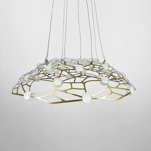 Підвісна LED люстра Sunnysky у золотому корпусі Line.F TG 01D60 - фото 2