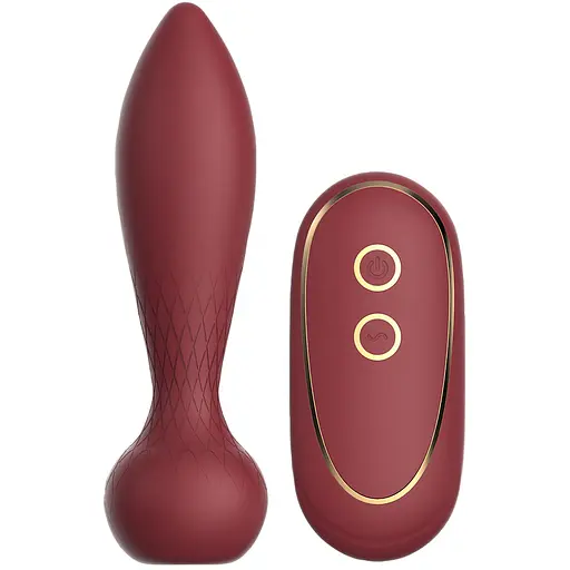 Анальна пробка Dream Toys Romance Romy 13.8 см (бордовий)