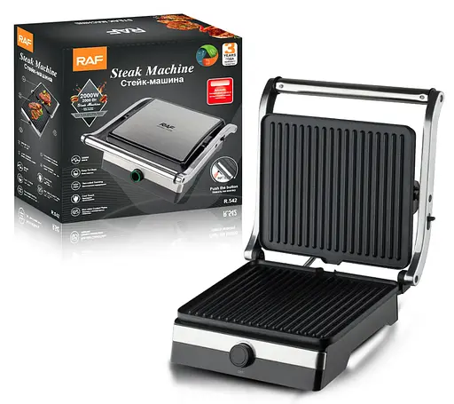 Прижимной контактный гриль RAF R.542 с антипригарным покрытием 2000 Вт - фото 6