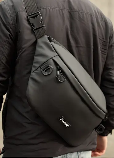 Мужская сумка-бананка под ноутбук Sambag Urban Laptop 46×26 см (51411064m) - фото 3