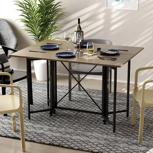 Стіл-книга трансформер Спайдер Ferrum-decor 750x1150x880 Чорний метал ДСП Дуб Сонома Трюфель 16 мм (FRD-105092)