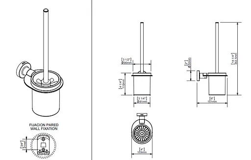 Йоржик для унітазу Sonia TP 117000, Хром - фото 3