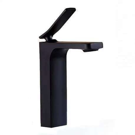 Змішувач для умивальника Rea Sonic чорний високий BAT-09854 Чорний - фото 1