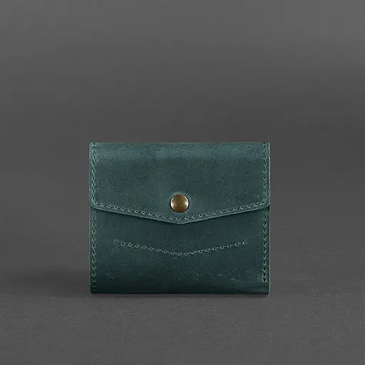 Шкіряний гаманець 2.1 зелений Crazy Horse - фото 7