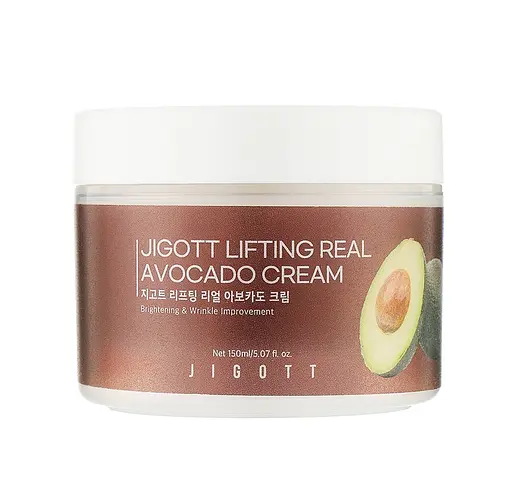 Подтягивающий крем для лица Авокадо Lifting Real Avocado Cream Jigott 150 мл - фото 1