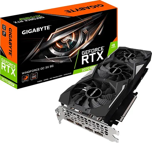 Видеокарта GeForce RTX 2070 Super 8GB Gigabyte WindForce 3X OC (GV-N207SWF3OC-8GD) Б/У - фото 2