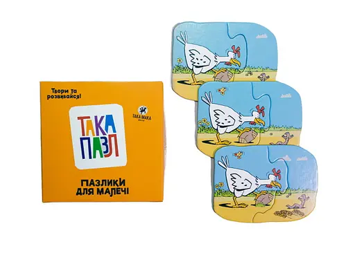 Настольная игра Така Мака Пазл Пазлики для малышей Курочка (укр.) (60230-UA) - фото 6