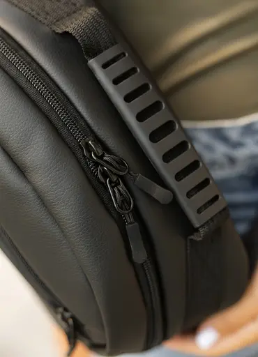 Сумка через плечо женская бананка Sambag Flex черная 30×17×10 см (85351001) - фото 5