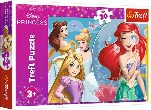 Набір Пазли - (30 елм.) - "Чудовий день для принцес"/Дісней/Trefl - фото 1