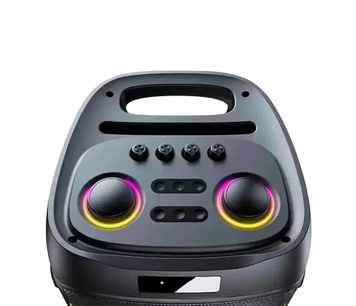 Портативна колонка ZXX-5509 з мікрофоном караоке RGB підсвічування пульт TWS/FM/USB Чорний - фото 2