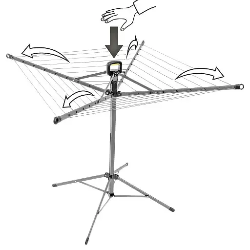 Сушилка для белья Casa Si Pop-Up Rotary 20 м Grey (CS92039B002) - фото 2