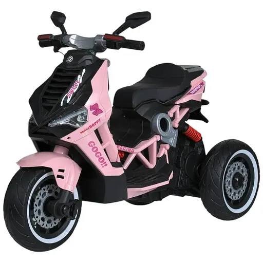 Електромобіль дитячий Bambi Мотоцикл M 5744EL-8 Racer 12V12Ah швидкість 7 км/год EVA колеса рожевий