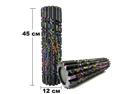 Масажний ролик EasyFit Morze 45 см Чорний (EF-2065) - фото 3