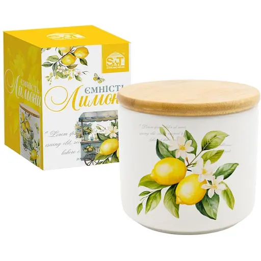 Ємність для сипучих продуктів S&T Лимони 450 мл (700-16-22) - фото 1