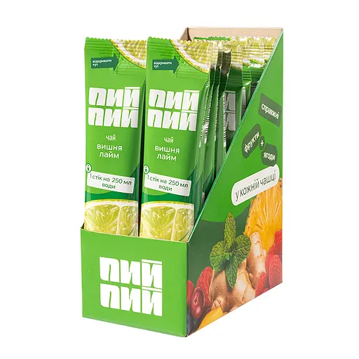 Концентрат напою Пий пий «Чай Вишня - Лайм» пастеризований - фото 2