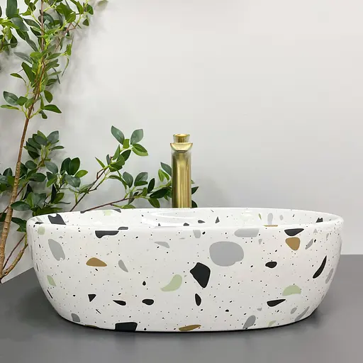 Умивальник VBI Modena S terazzo glossy накладний VBI-012004, Цветной - фото 4