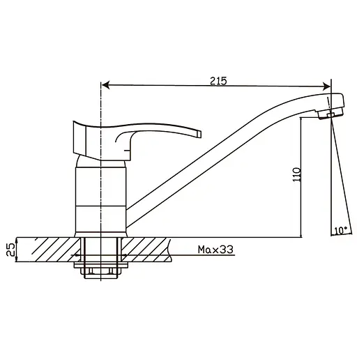 Змішувач для кухні Haiba Focus 555 HB0134 Хром - фото 2