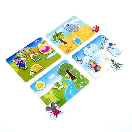 Настільна гра на липучках "Яка пора року?" Vladi Toys VT1302-25, 4 поля для гри - фото 2