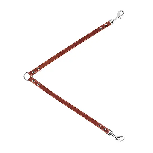 Поводок-спарка "CoLLaR" (ширина 14 мм длина 40 см) коричневый