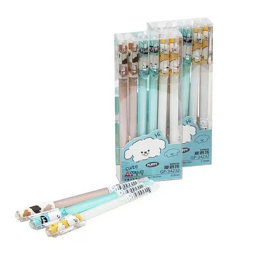 Ручка пишет-стирает 34232 синяя, упаковка 12 шт