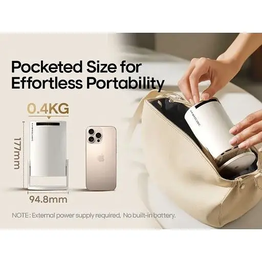 Смарт проектор Magcubic HY300 Pro Android 14, chip H726, 8K24fps, 1GB/8GB Wi-Fi 2.4G/5G Кінотеатр White (19029) - фото 4