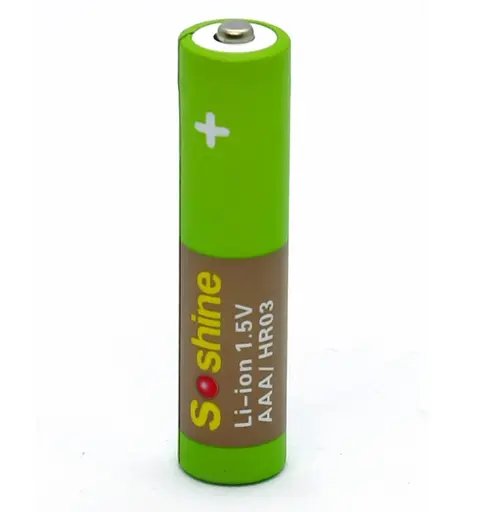 Аккумулятор Soshine Li-ion R03 730mAh AAA 10440 USB 1.5V (Зеленый)