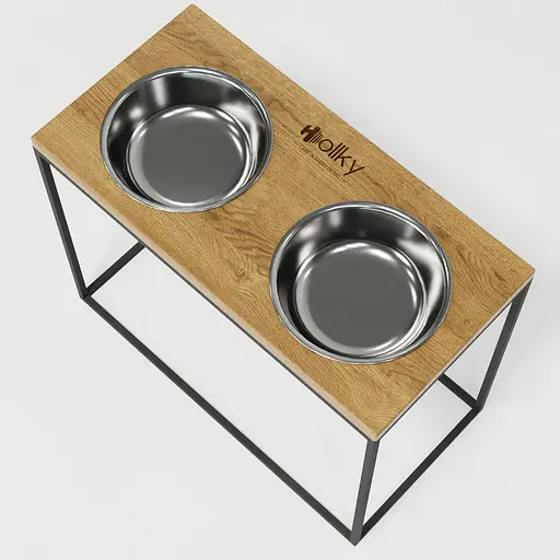 Hollky Base XL40 — миски на підставці для великих собак (2 × 1,8 л, висота 40 см) - фото 3