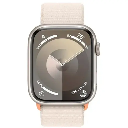 Apple Watch Series 9 GPS 45mm Starlight Aluminium with Starlight Sport Loop MR983 - фото 2