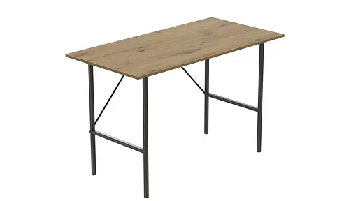 Стіл письмовий Line Тайм Ferrum-decor 750x1000x500 Чорний метал ДСП Дуб Артізан 16 мм (FRD-104869) - фото 5