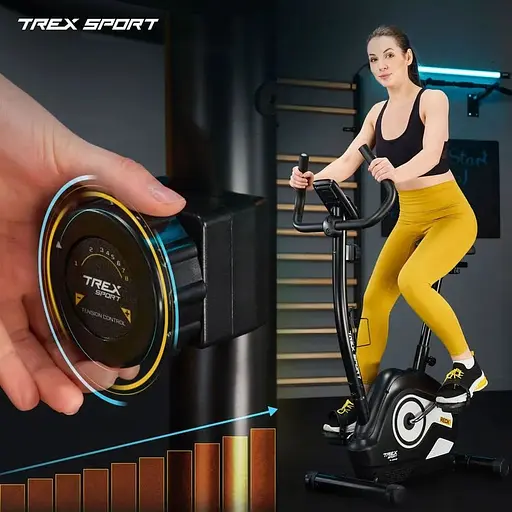 Велотренажер Trex Sport TX-400MB Reck магнітний чорно-білий - фото 2