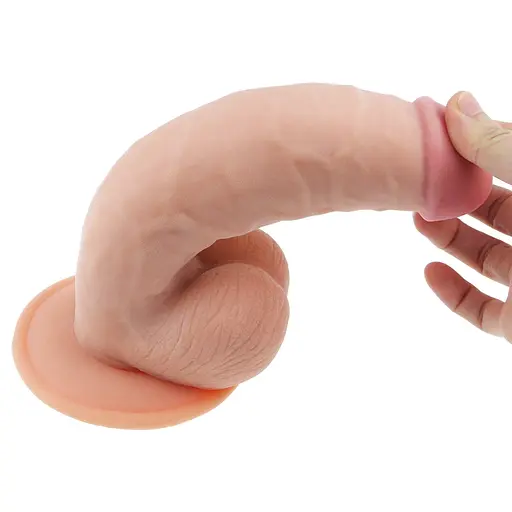 Фалоімітатор Lovetoy The Ultra Soft Dude 21 см тілесний - фото 9