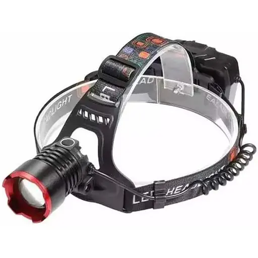 Мощный налобный фонарь W689A-TG Zoom 2×18650 зарядка Type-C в кейсе Box - фото 1