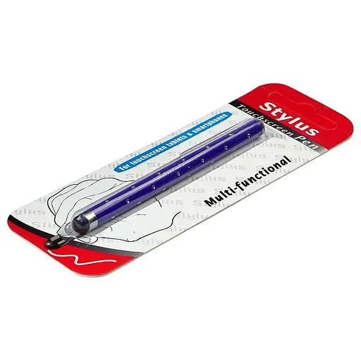 Стилус ємнісний, алюмінієвий, з кристалами, фіолетовий - фото 2