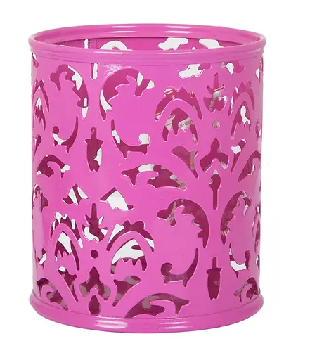 Подставка для ручек Barocco, металлическая, розовый