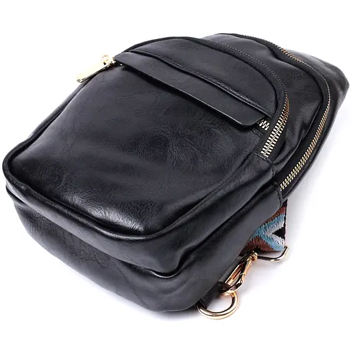 Сумка Vintage небольшого размера с одной лямкой через плечо из гладкой экокожи 16х25х6.5 см sum0026939 - фото 6